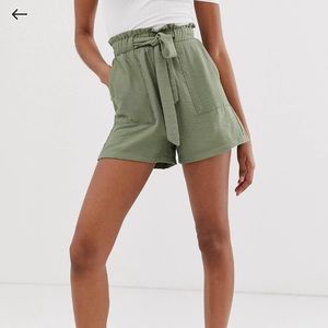 ASOS high waist paper bag shorts 8